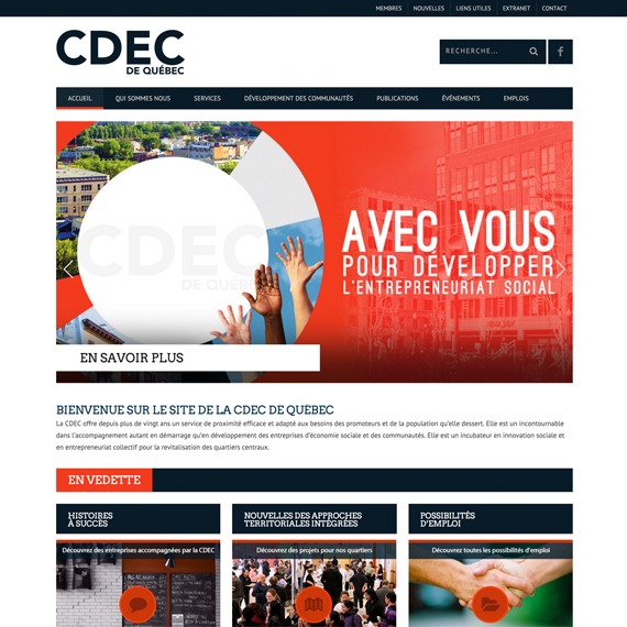 Image miniature du site web de la CDEC de Québec