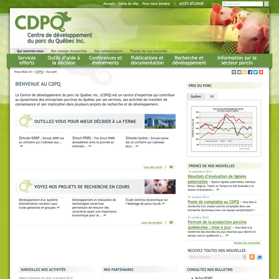 Image miniature du site web du CDPQ