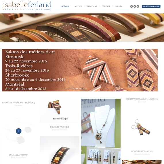 Image miniature du site web d'Isabelle Ferland